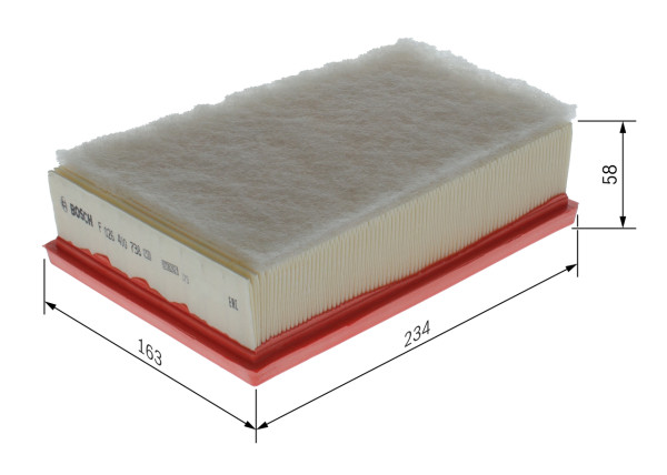 F026400738, Luftfilter, Filtr vzduch., BOSCH, 165463205R, 3049100, C24104, ELP9523, P352A