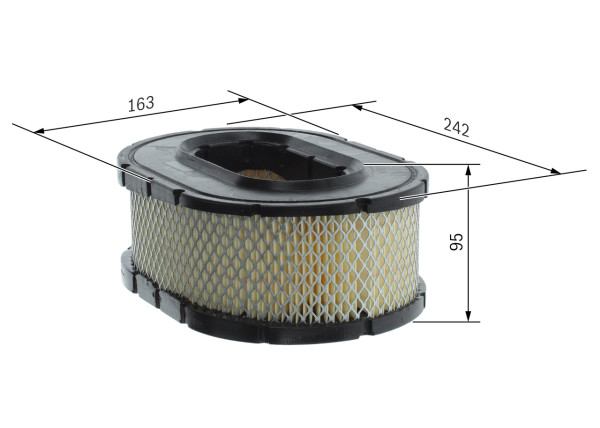 F026400762, Luftfilter, Filtr vzduch., BOSCH, 1G7197, 5021188061, 813260, 00952900, 2742700, 334049, 42233, 9262, AE361, AF25322, AG226, AI3687, C25124, E592L, LAF8089, MD5106, P781746, PA4093, R682, S7427A, 409529000, LX2535, 952900