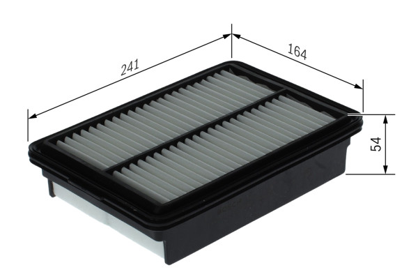 F026400766, Luftfilter, Filtr vzduch., BOSCH, 28113F2000, SS28113F2000, 28113Q5000, S28113F2000, 28113F0000, 28113F2000AS, 30D2000, A3011, ADG022161, ALA1927, AP1975, C24054, E1533L, EAF1013, LX4567, MD8880, P787, WA9873