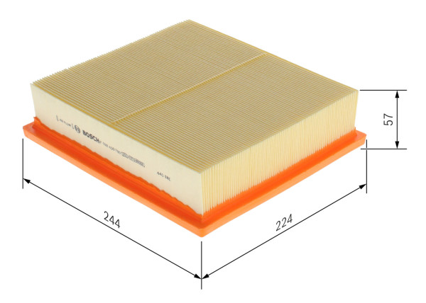 F026400780, Luftfilter, Filtr vzduch., BOSCH, 178010P050, 1780131130, 178010P051, 1780131131, 178010P080, A3007, C22039, E1334L, LX2872