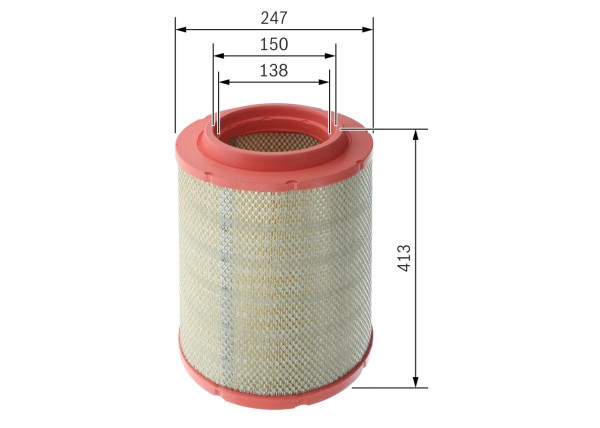 F026400793, Luftfilter, Filtr vzduch., BOSCH, 0499000469, 42471166, 81084050031, 42553257, 499000469, 85084050003, 500055621, 500392989, 504000160, 27F2500, 4192AR, 49348, AF25162, AM4553, C258606, E594L, FA3378, FLI9039, K165284, LX1276, MA1442, MAF0204, MD7848, P782880, R533, RS4969, S7F25A, WA10955, 12343210019, 2762600