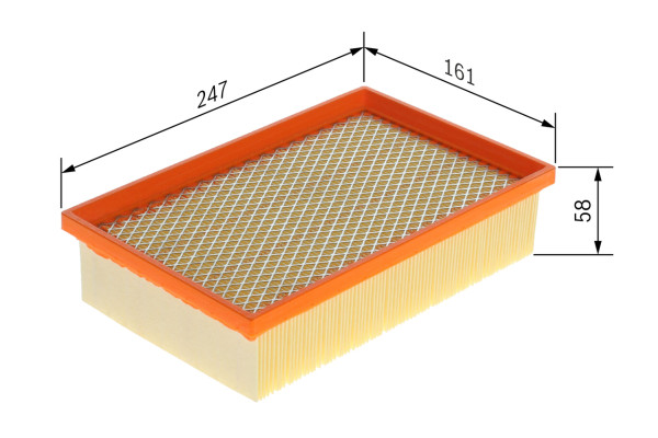Luftfilter - F026400836 BOSCH - C2P16933, C2P6500, 6W839601AB