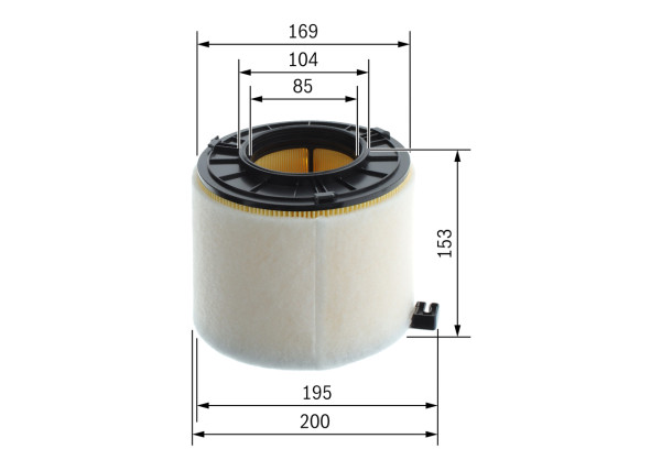 F026400853, Luftfilter, Filtr vzduch., BOSCH, 8W0133843D, C17014