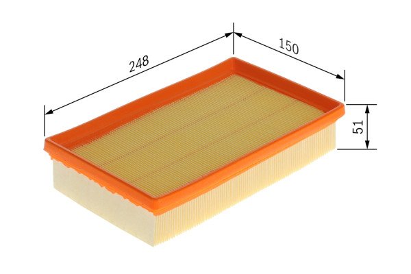 Luftfilter - F026400855 BOSCH - 99711013200, 99711013201, A1885