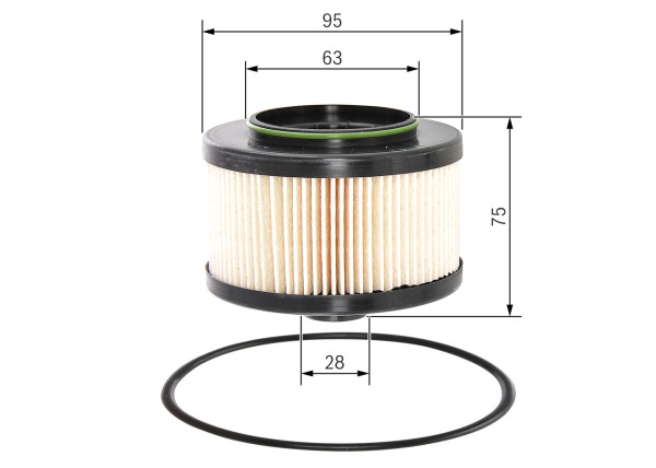 Drivstoffilter - F026402083 BOSCH - 05019741AA, A4614770015, K05019741AA