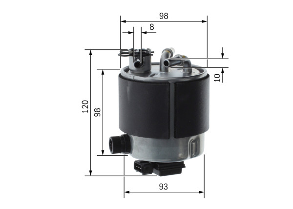 F026402126, Drivstoffilter, Palivový filtr, BOSCH, 16400JD50C, 16400JD52C, 16400JD52E, 16400JX52C, 2402501, ELG5401, KL44019, MP56, PP8574, WK9026, KL44044