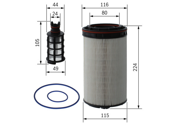 F026402308, Drivstoffiltersett, Filtr paliv., BOSCH, 0019862811, A4700900055, A4700908352, 4700900055, 4700908352, 178718, E518KPD6282, FK11021, PU120102Z