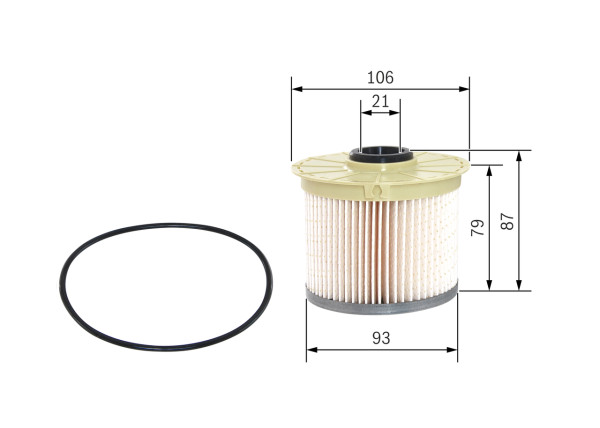 Drivstoffilter - F026402861 BOSCH - 8-98036-321-0, 8-98149-982-0, ADZ92317
