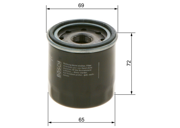 F026407001, Oljefilter, Olejový filtr, BOSCH, 1520865F00, 15208AA100, 1N03-14-302, 7701053054, AY100NS004, 152083J400, 1520865F0A, 1520865F01, 152089E000, 2325800, CMZ11431, F026408892, FT5368, H97W06, J1311026, LS301, OC1566, OP595, PH5541, PSL78, W671, WL7200, Z350, Z519, 2327100, CNS11218, FT5448, LS892, OC195, PH5594A