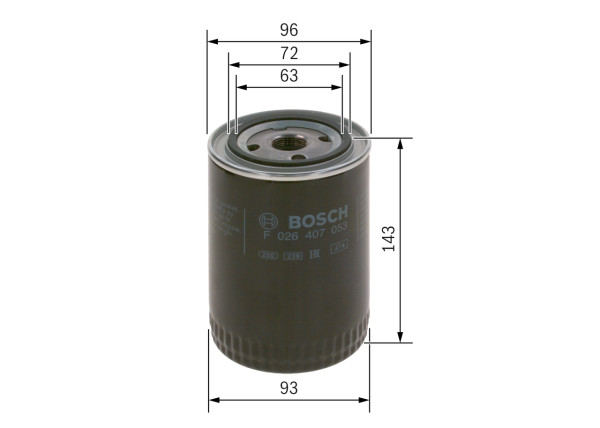 F026407053, Oljefilter, Olejový filtr, BOSCH, 1109AS, 1109Y5, 2992188, 40121056, 5021185812, H17W24, 1109Y6, 1606267480, 500038746, 504006145, 500040987, 71753739, 8093784, 8093794, 2282, 2345700, BC1351, DO1820, E105, ELH4354, EOF188, F026407012, FT5662, L38365, LF3940, LS361, MH3405, OC486, OP5925, PH9637