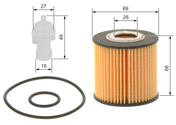 F026407098, Oljefilter, Olejový filtr, BOSCH, 0415231050, 0415231110, 04152YZZA1, A132E6399S, 041520V010, 0415231090, 415231090, 415231050, 2519600, AC6303E, ADT32120, CH9972, E1024HD234, HU7019Z, J1312024, J1312026, L1076, M115, MD643, OE6851, OX414D1, TO143, WL7453