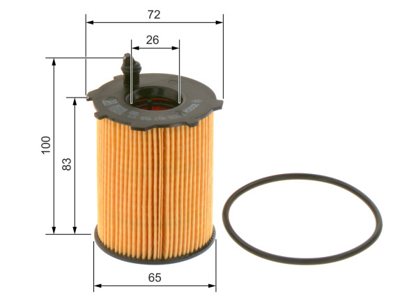 F026407159, Oljefilter, Olejový filtr, BOSCH, 55224598, 2512800, CH11274ECO, E1023HD232, EOF247, FA6078ECO, HU7006Z, L478, ML4525, OE6702, OX17116D, WL7499A