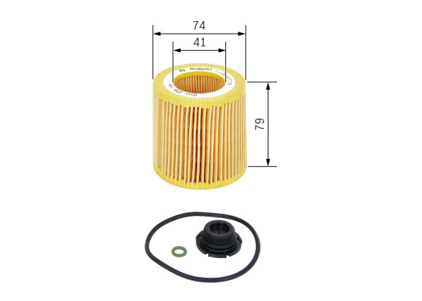 F026407175, Oljefilter, Olejový filtr, BOSCH, 11427640862, 11427953125, 11428683204, 2517100, E61HD258, FA6821ECO, HU816ZKIT, L1141, M136, OE64910, OX387D1, WL7509
