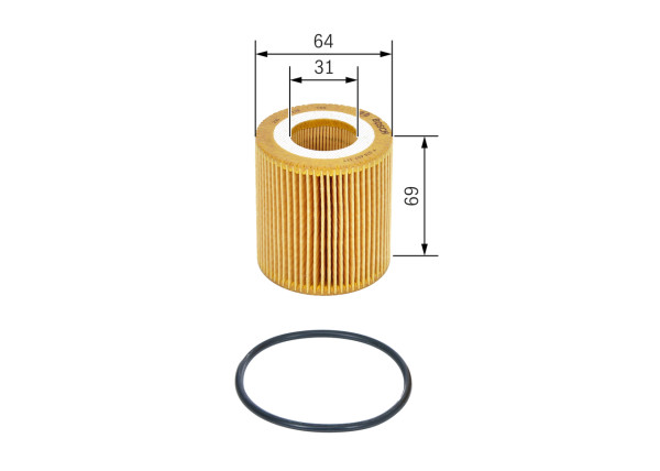 F026407177, Oljefilter, Olejový filtr, BOSCH, 0XW115562A, BB3Q6744BA, U2Y0-14-302, 0XW115562, U202-14-302, U20214302, 1720612, 2519100, ADM52124, CH11651ECO, E827HD270, EOF268, FA6118ECO, HU7002Z, L989, M134, OE6653, OX834D, WL7508, OX834DECO