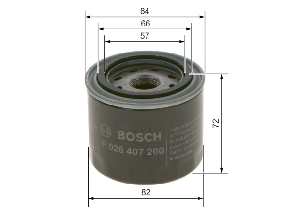 F026407200, Oljefilter, Olejový filtr, BOSCH, 15208AA130, SU00300311, 15208AA160, 90915YZZS2, 2361700, EOF299, H345W, LS350, OC1177, OP5954, W6019, WL7541, Z593, OC1288