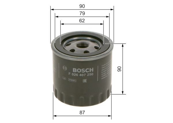 F026407250, Oljefilter, Olejový filtr, BOSCH, 110956, 5000735, 5406243, K9456000926, 110976, 5003271, 75528513, 9456000926, 110985, 5012036, 75528514, 9150981580, 91509816, 91509817, 91509876, 95637804, 95638829, 2028, 2317301, 586088, BC1097, C204, DO286, EFL88, ELH4101, FX0026, H10W07, H50, L17278, LS176B