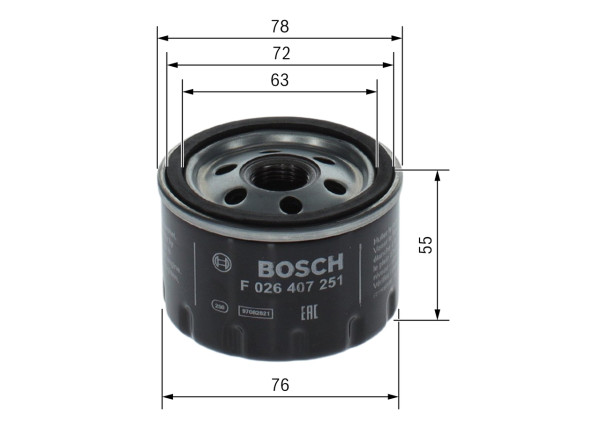 Oljefilter - F026407251 BOSCH - 11417673541, 1541ALGC6E00, 11427673541