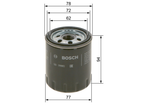 F026407268, Oljefilter, Olejový filtr, BOSCH, 9809532380, K9809532380, SU001A4322, 2375200, ELH4478, FH1193, FT6735, H388W, J1312028, LFOS327, LS995, LVFL846, OC1397, OP5403, OPFOF40260, PH12221, PSL630, R1036, W7063, WL7544, Z699