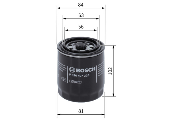 F026407325, Oljefilter, Olejový filtr, BOSCH, 15208AA110, 1560187310, 1560187310000, 68935703031, 8-94412-815-0, 97112263, HE19-23-802, 156018731099A, HE70-23-603, Y701-14-302A, 8FG1-23-802, 2378600, ADS72105, C1701, C406, ELH4255, FT6057, H104, H411W, HO819, LFOS196, LS964, LVFL782, N1317010, OC982, OP5582, P502051, PH11297, RB141, SPC406