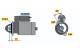 Starter - 0986018180 BOSCH - A0051511601, A005151160180, 0051511601