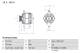 Dynamo - 0986043680 BOSCH - 10480409, R1530052, 1204145