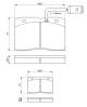 Bremsekloss sett - 0986424144 BOSCH - 1503107, 1906039, 1906159
