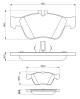Bremsekloss sett - 0986494001 BOSCH - 05114555AA, A0024204520, 05137666AA