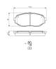 Bremsekloss sett - 0986424303 BOSCH - NAYO3323ZB, NAY03323ZA, NAY03323ZB
