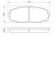 Bremsekloss sett - 0986424319 BOSCH - 0446525060, AY040TY025, AY040TY046