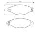 Bremsekloss sett - 0986424453 BOSCH - 425191, 05P708, 13046039752