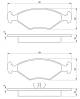 Bremsekloss sett - 0986424458 BOSCH - 5882942, 5888528, 5894112