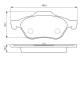 Bremsekloss sett - 0986494034 BOSCH - 410600012R, 410607690R, 7701206598