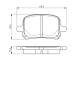 Bremsekloss sett - 0986424639 BOSCH - 0446520550, 0446533150, 446533180