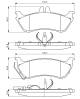 Bremsekloss sett - 0986424708 BOSCH - A1634200520, A1634201420, 1634200520
