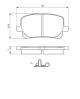 Bremsekloss sett - 0986424761 BOSCH - AY040TY062, F1YA3328ZA, V9118A088