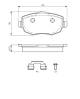 Bremsekloss sett - 0986424793 BOSCH - 77362360, 77365789, 05P1223