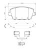 Bremsekloss sett - 0986424829 BOSCH - 6Q0698151A, 05P817, 13046028832