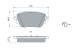 Bremsekloss sett - 0986424889 BOSCH - A0004205703, A0004207500, A0004207700