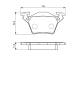 Bremsekloss sett - 0986460002 BOSCH - A0004214210, A0004236210, A0030240220