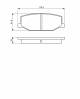 Bremsekloss sett - 0986460935 BOSCH - 1A013323Z, AY040KE001, AY040KE111