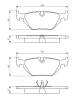 Bremsekloss sett - 0986460964 BOSCH - 34211160340, 34211160341, 34211160533