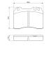 Bremsekloss sett - 0986460966 BOSCH - A0014209420, A0014209820, A0024201520