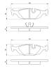 Bremsekloss sett - 0986460996 BOSCH - 3342534, 4196317, 5055967