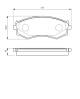 Bremsekloss sett - 0986461139 BOSCH - 45022-SA6-672, D106M80N90, D106MG8190