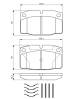 Bremsekloss sett - 0986469390 BOSCH - 1605463, 1605496, 1605586