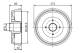 Bremsetrommel - 0986477287 BOSCH - 4320000Q0K, 432000505R, A4154230101