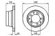 Bremseskive - 0986478419 BOSCH - 95135204102, 24012401171, 460151600