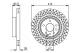 Bremseskive - 0986479072 BOSCH - A2304210412, 2304210412, 09948120