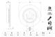 Bremseskive - 0986479G14 BOSCH - 34206883979, 34216860923, 34216882245