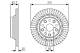 Bremseskive - 0986479T06 BOSCH - 4243150090, 09D71411, 92302703